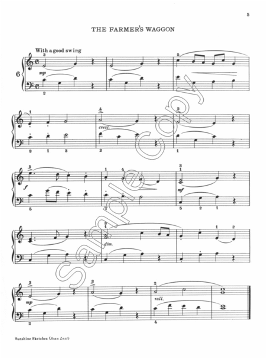 Sunshine Sketches Piano Solo scores gallery preview page 3