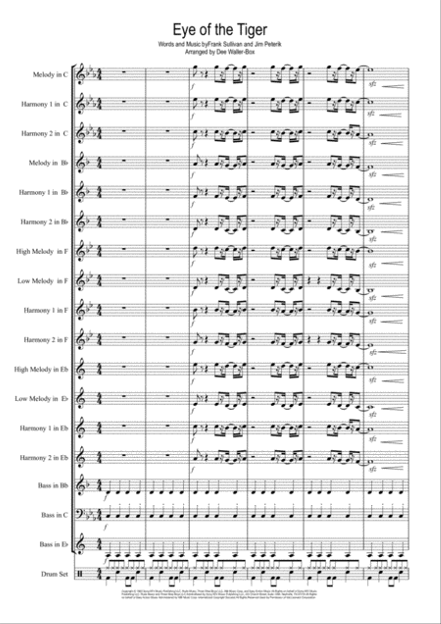 Eye Of The Tiger Large Ensemble scores gallery preview page 2