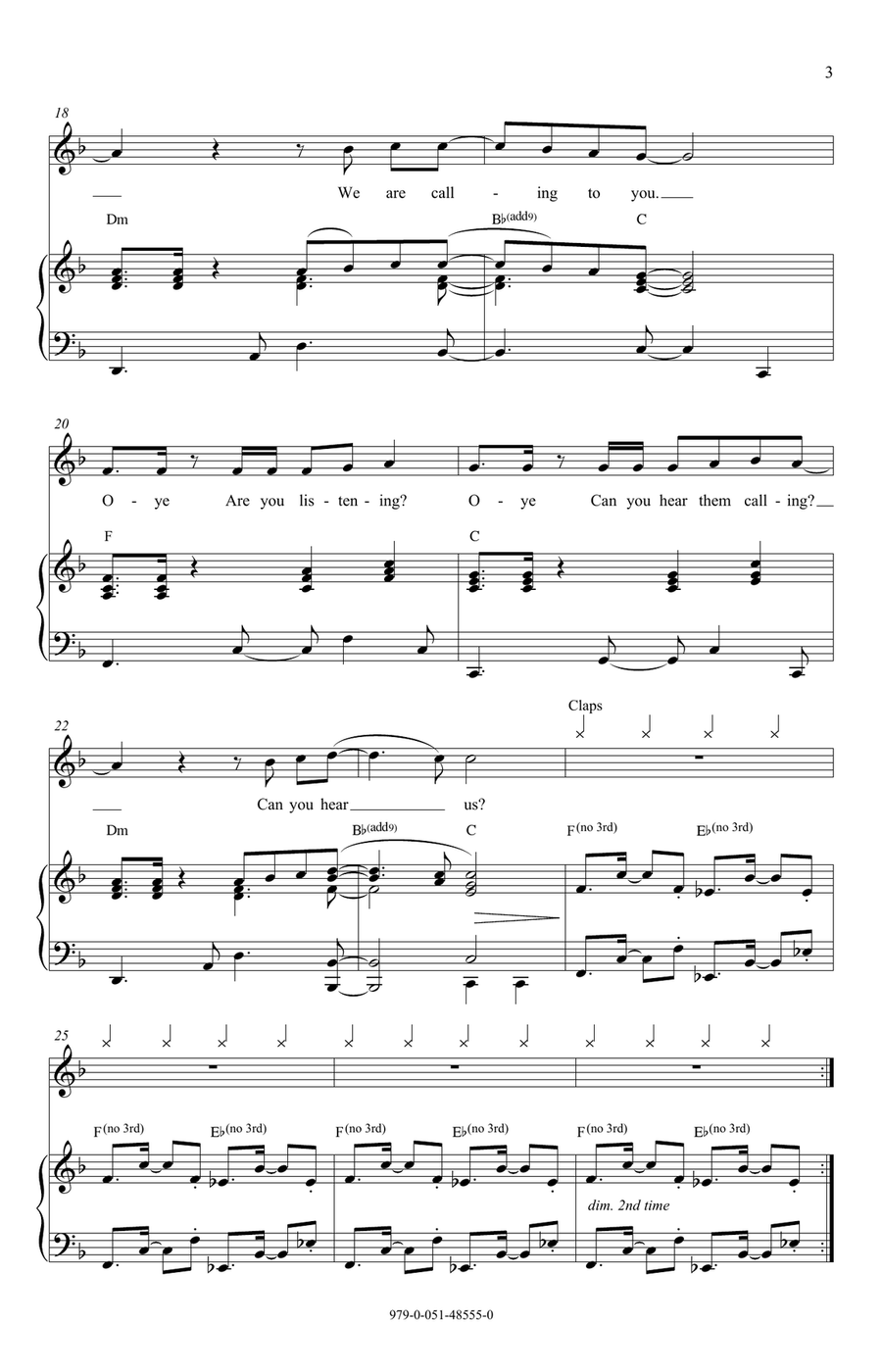 Oye Unison Choir scores gallery preview page 3