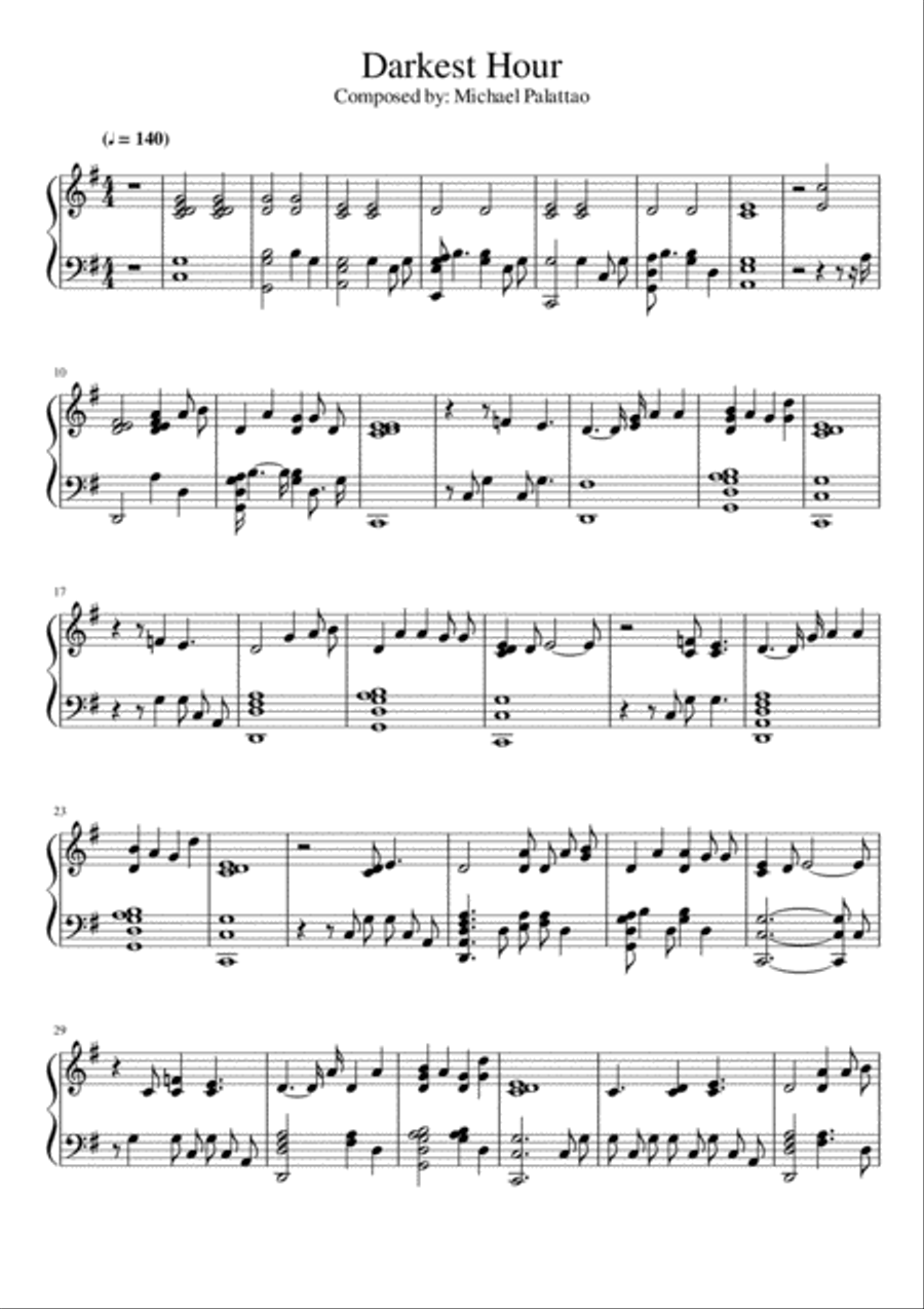 Darkest Hour Small Ensemble scores gallery preview page 1