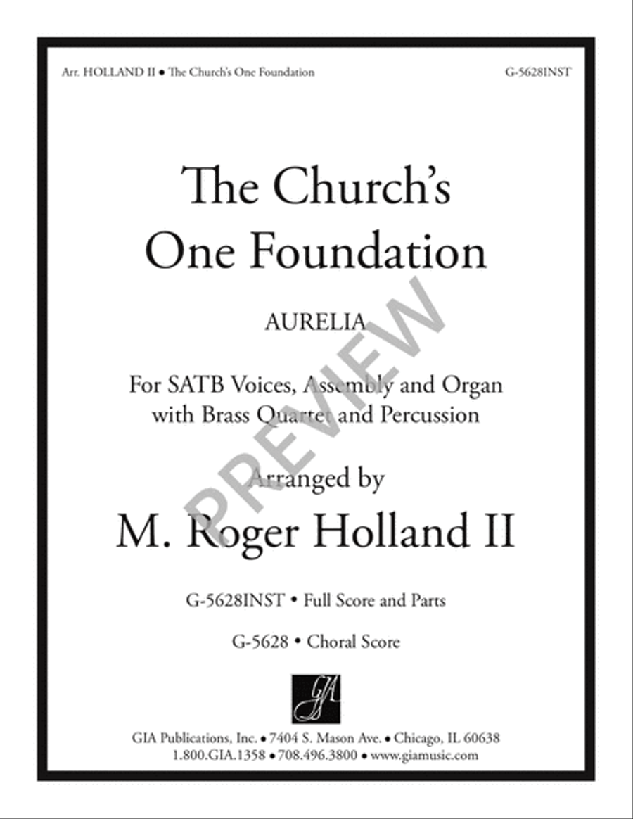 The Church’s One Foundation - Full Score and Parts Trombone scores gallery preview page 2