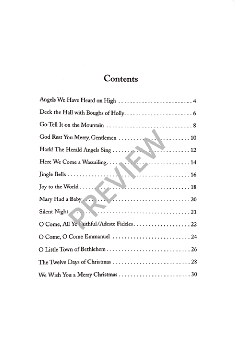 A Cappella Carols for Sidewalk Carolers 4-Part scores gallery preview page 4