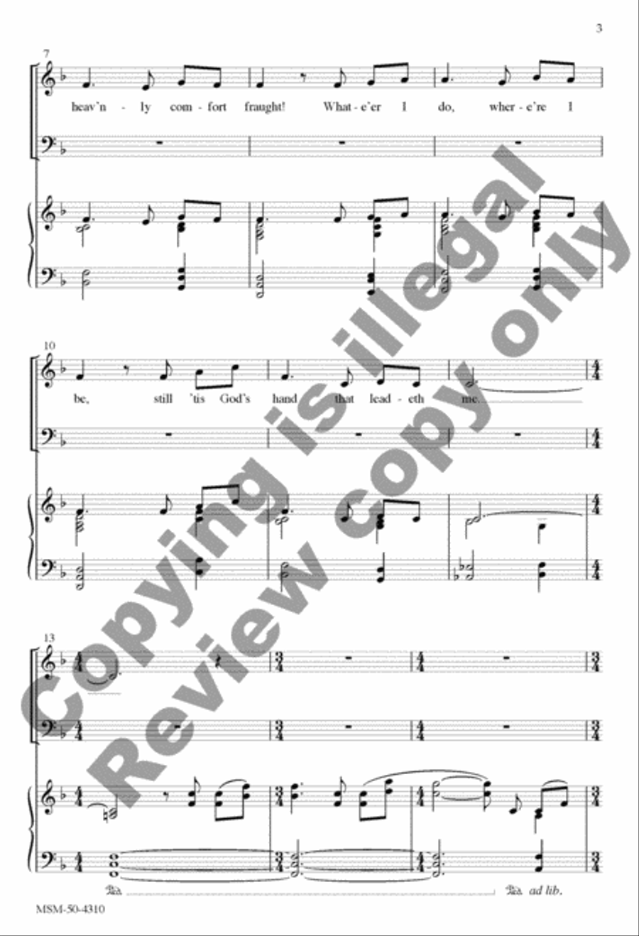 He Leadeth Me 4-Part scores gallery preview page 3