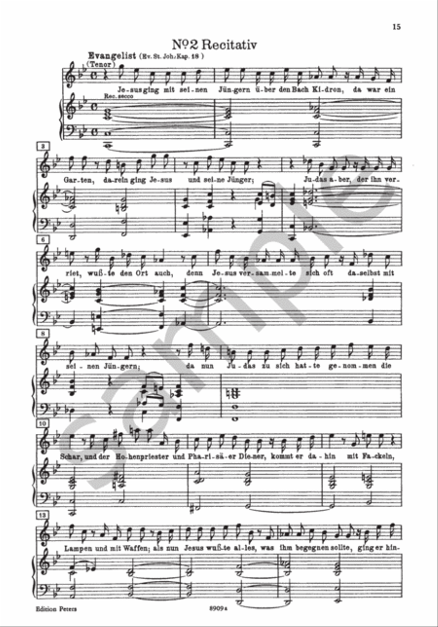 St John Passion BWV 245 (Vocal Score) 4-Part scores gallery preview page 9