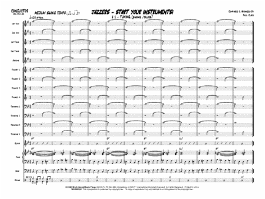 Jazzers, Start Your Instruments! Jazz Ensemble scores gallery preview page 2