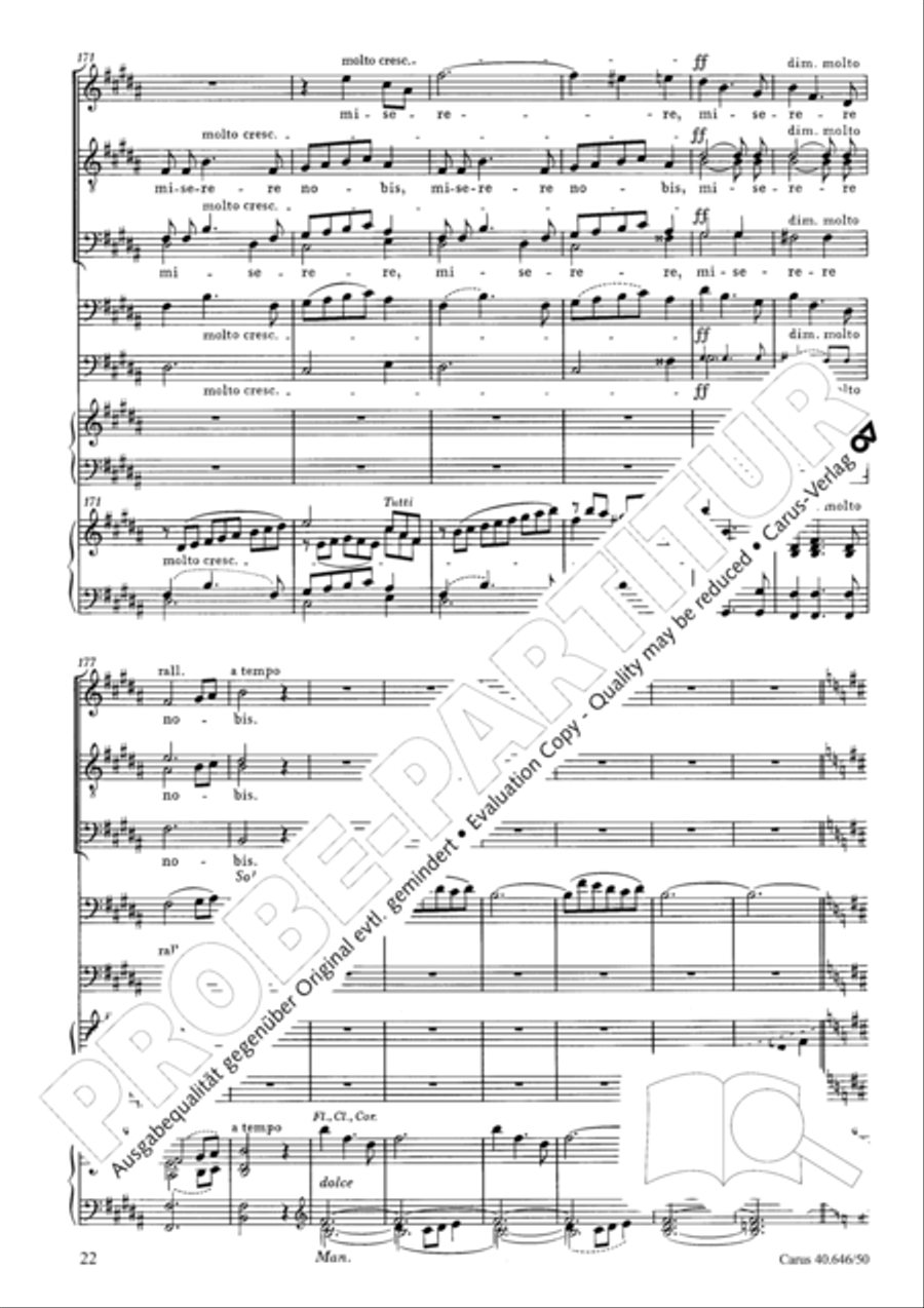 Mass in A major STB scores gallery preview page 24
