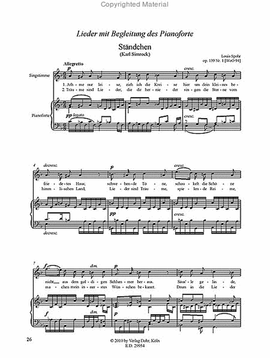 An Sie am Clavier op. 138 & Fünf Lieder op. 139