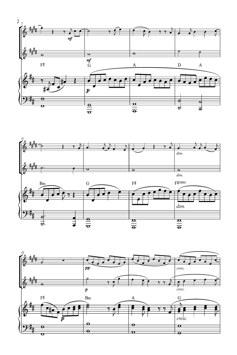 Mary, Did You Know? Woodwind Duet scores gallery preview page 2