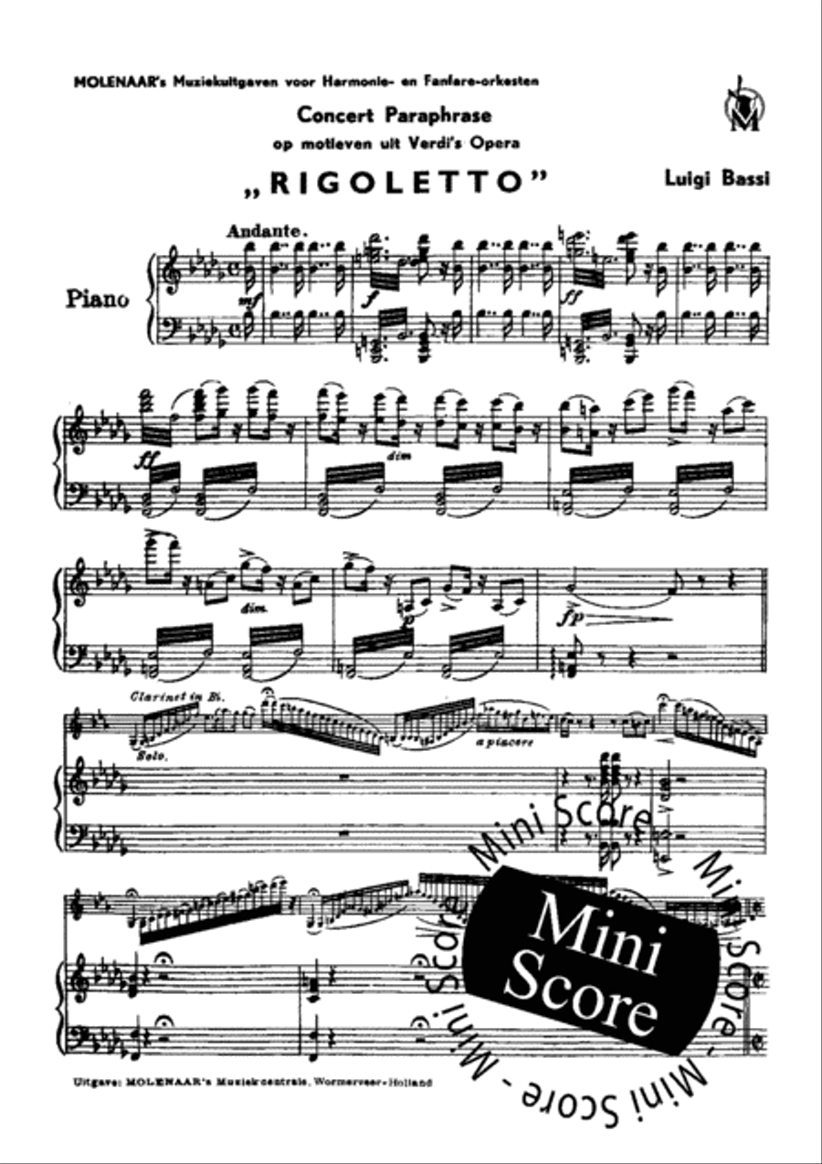 Rigoletto Rigoletto Clarinet Solo scores gallery preview page 4