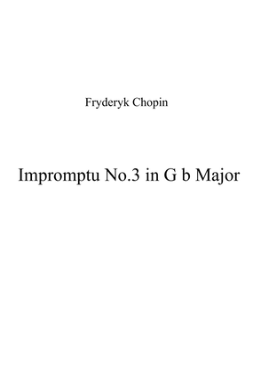 Book cover for Impromptu No. 3 in G b Major Op. 51