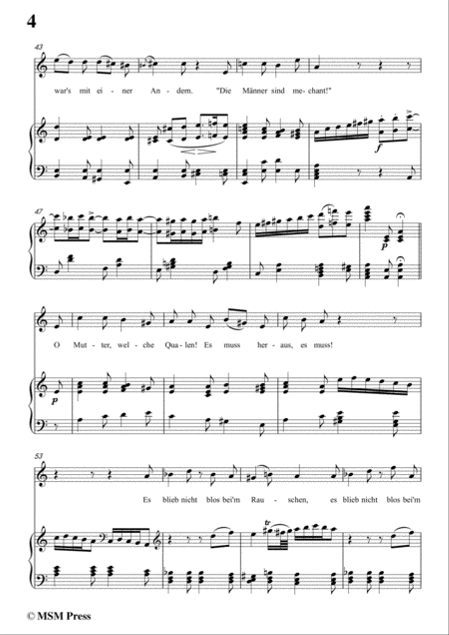 Schubert-Die Männer sind mechant!,in a minor,Op.95 No.3,for Voice and Piano Voice Solo scores gallery preview page 6
