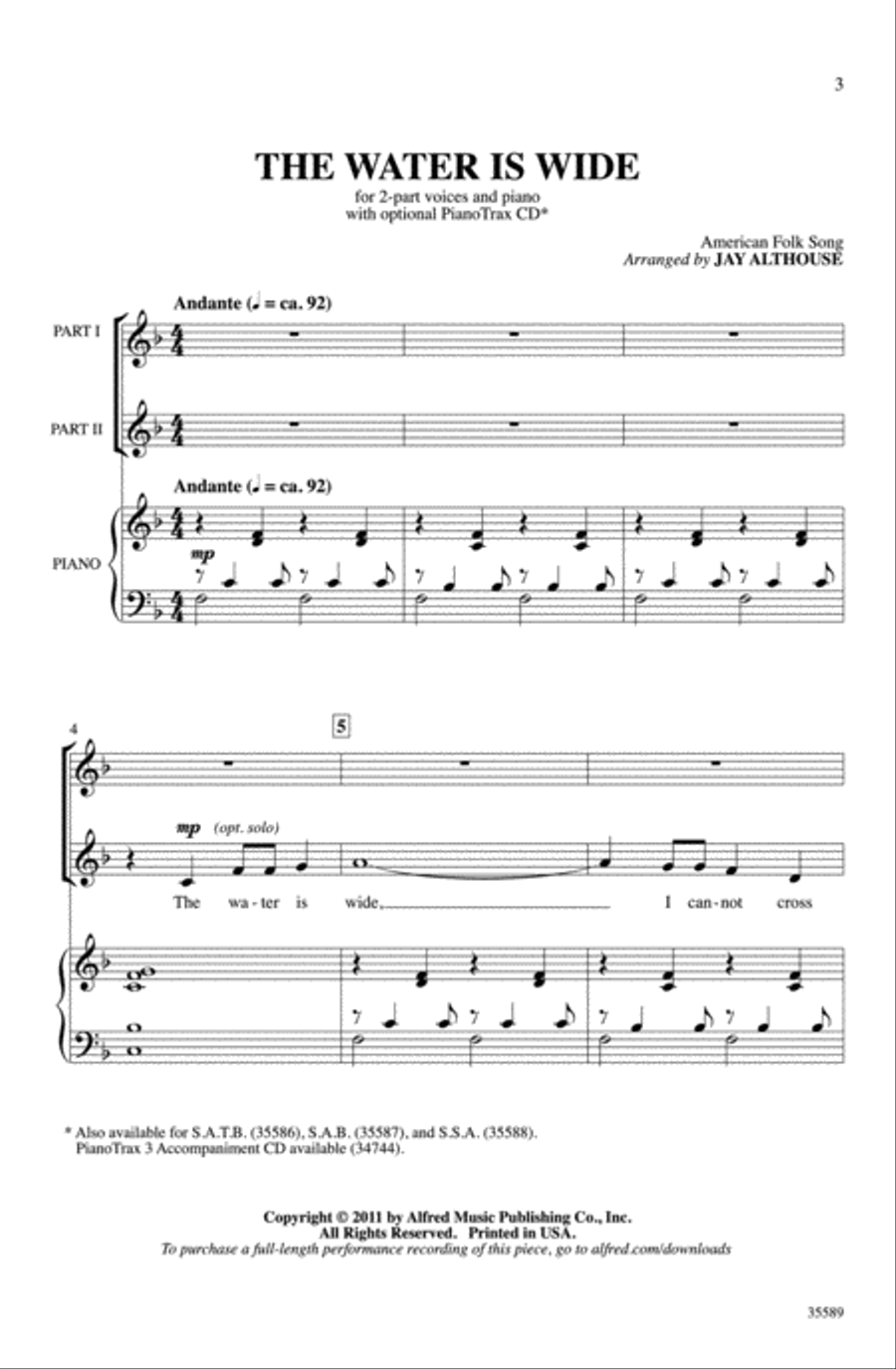 The Water Is Wide The Water Is Wide 2-Part scores gallery preview page 2