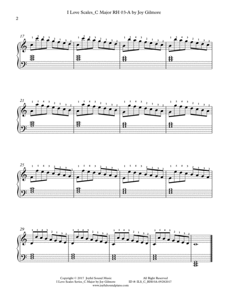 I Love Scales in C Major for the Right Hand Exercise 03 image number null
