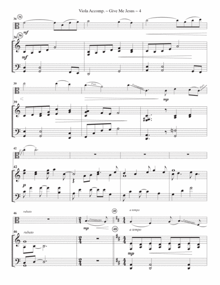 Give Me Jesus - Solo Viola and Piano image number null