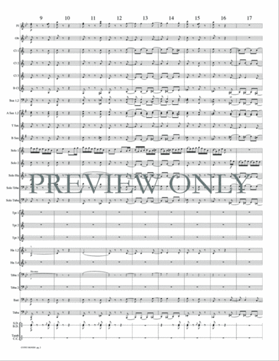 Gypsy Rondo Concert Band scores gallery preview page 5