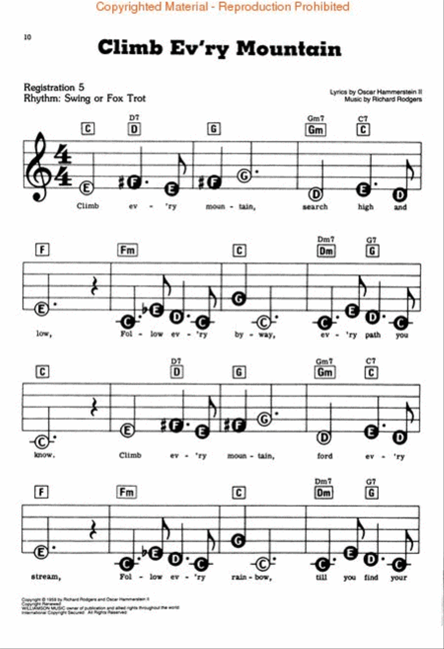 The Sound of Music Electronic Keyboard scores gallery preview page 2