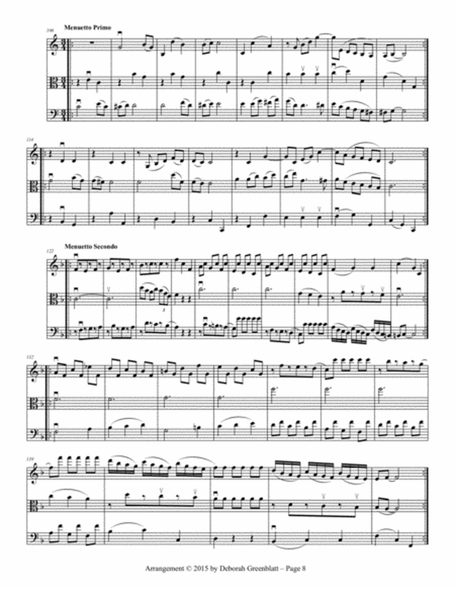 Mozart Trios for Strings - Score