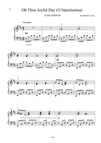 O Du Fröhliche - O Thou Joyful day - O Sanctissima - for Intermediate Piano image number null