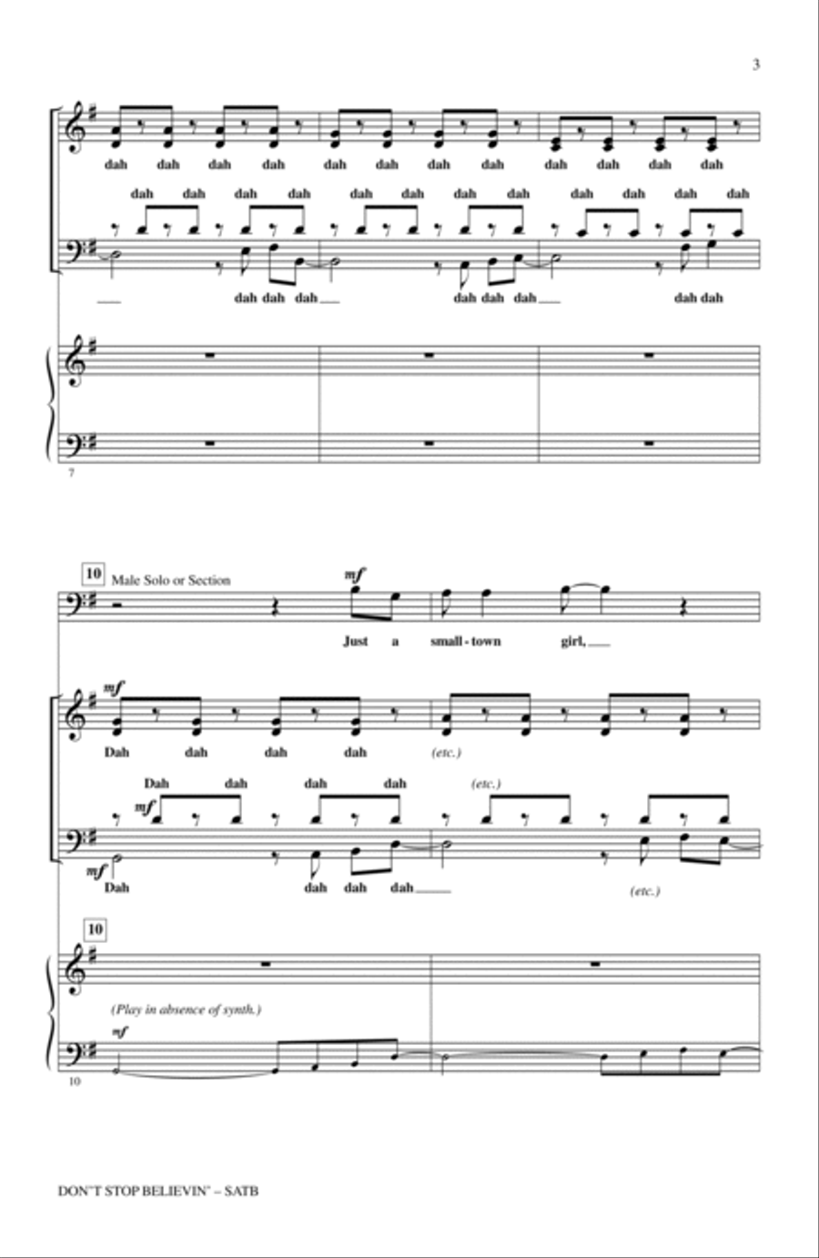 Don't Stop Believin' (arr. Roger Emerson) 4-Part scores gallery preview page 2