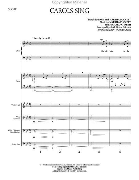 Carols Sing - Orchestral Score and Parts