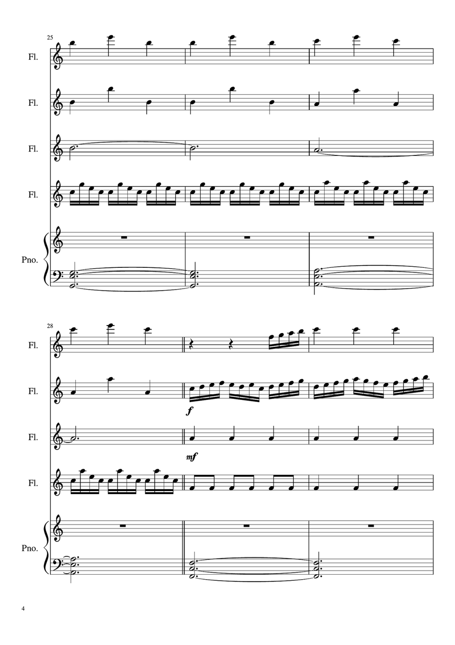 Cornfield Chase from the Paramount Pictures film INTERSTELLAR Woodwind Quartet scores gallery preview page 4