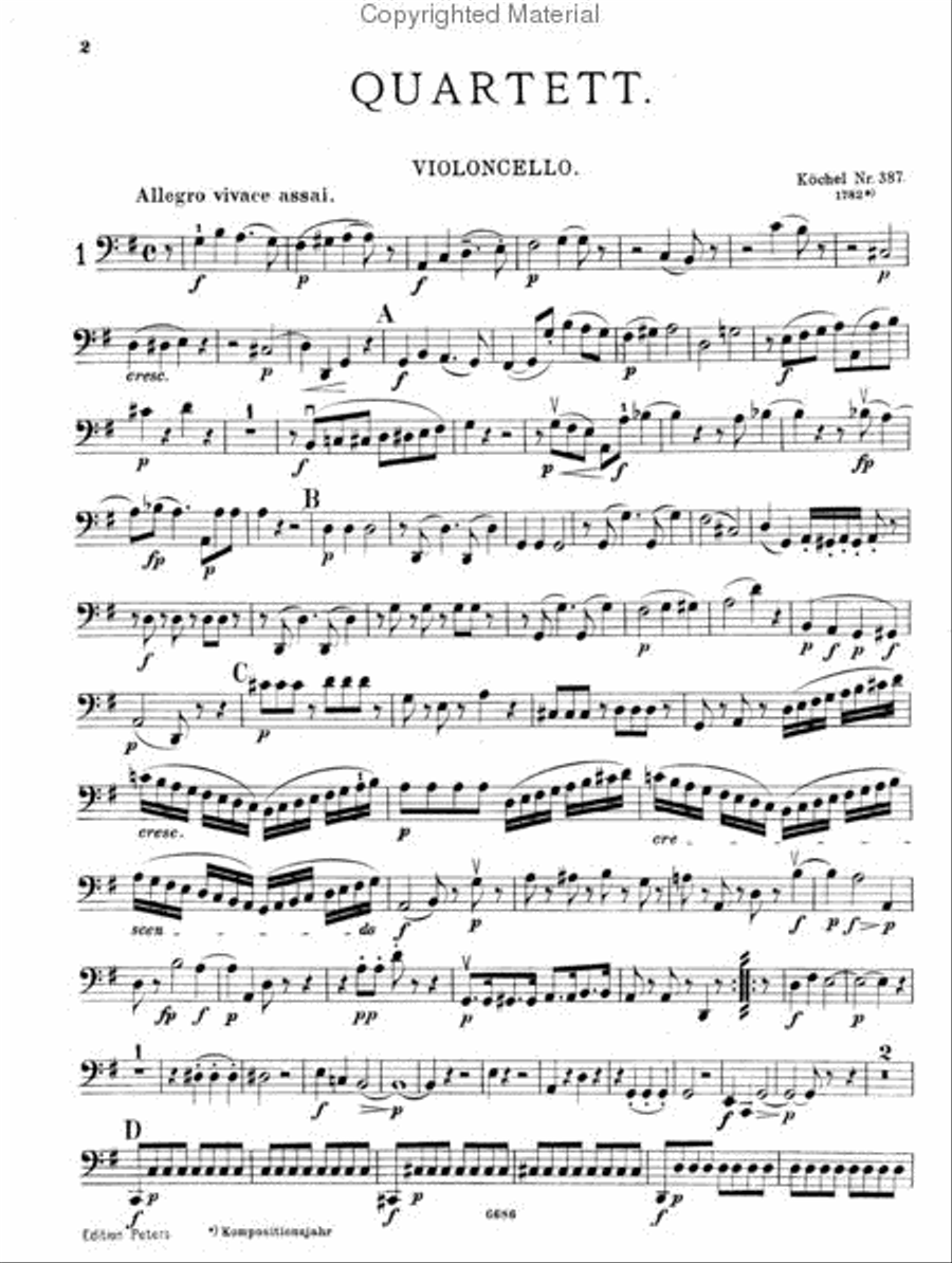 String Quartets, Volume 1: The 10 Famous Quartets String Quartet scores gallery preview page 6