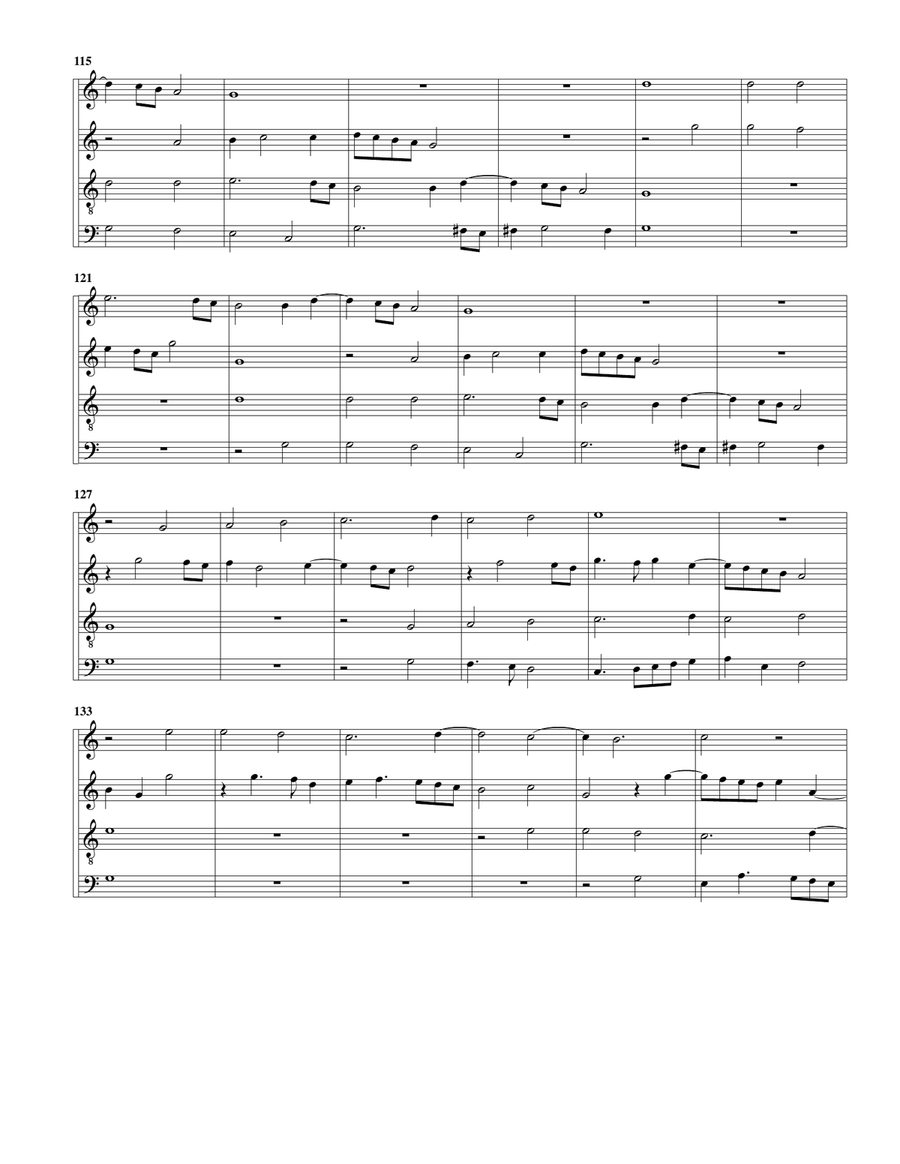 Ave Maria ... virgo serena (arrangement for 4 recorders) Recorder scores gallery preview page 5