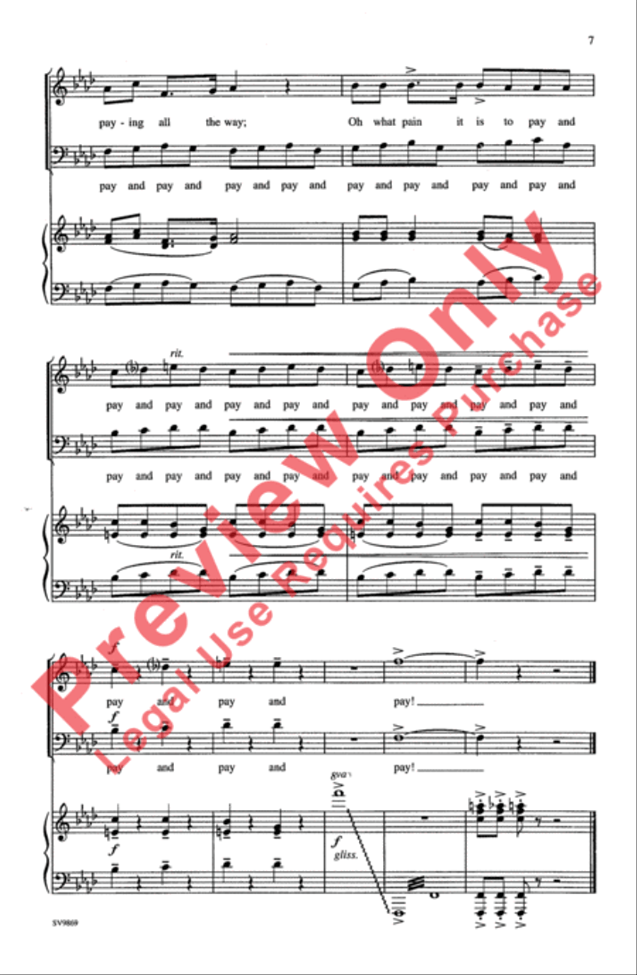 Dashing Through the Slush Men's Choir scores gallery preview page 7