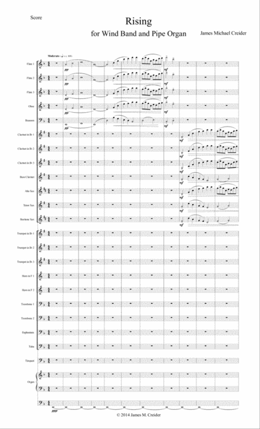 Rising (Score) Concert Band scores gallery preview page 2