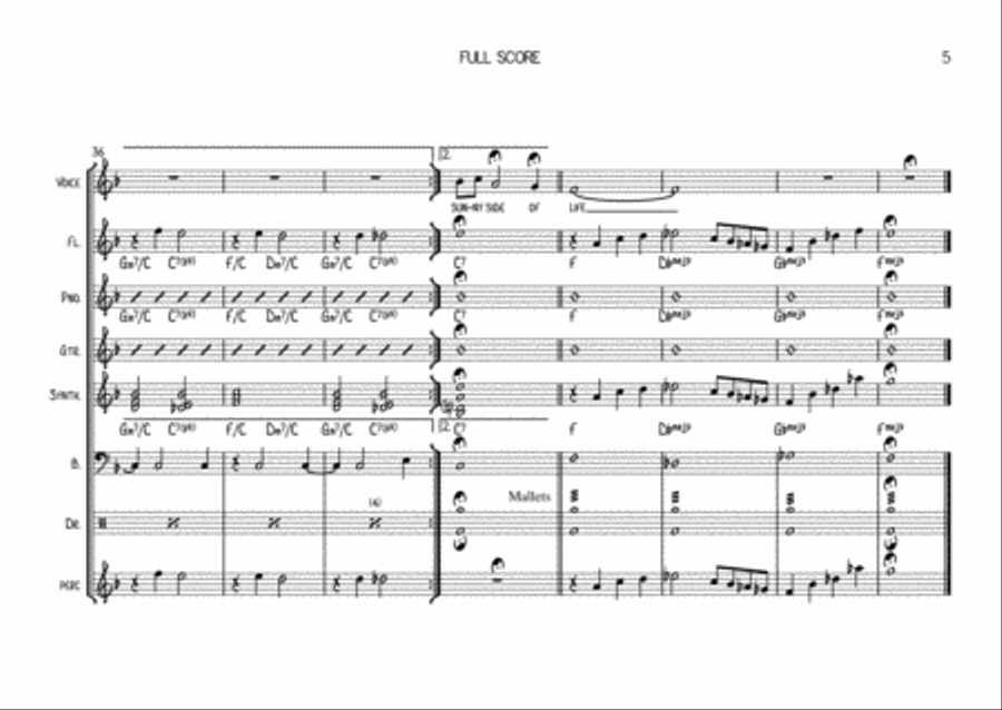 Look For the Silver Lining. Male Vocal and Small Band. As recorded by Rhys Meirion. Key of F Flute scores gallery preview page 5