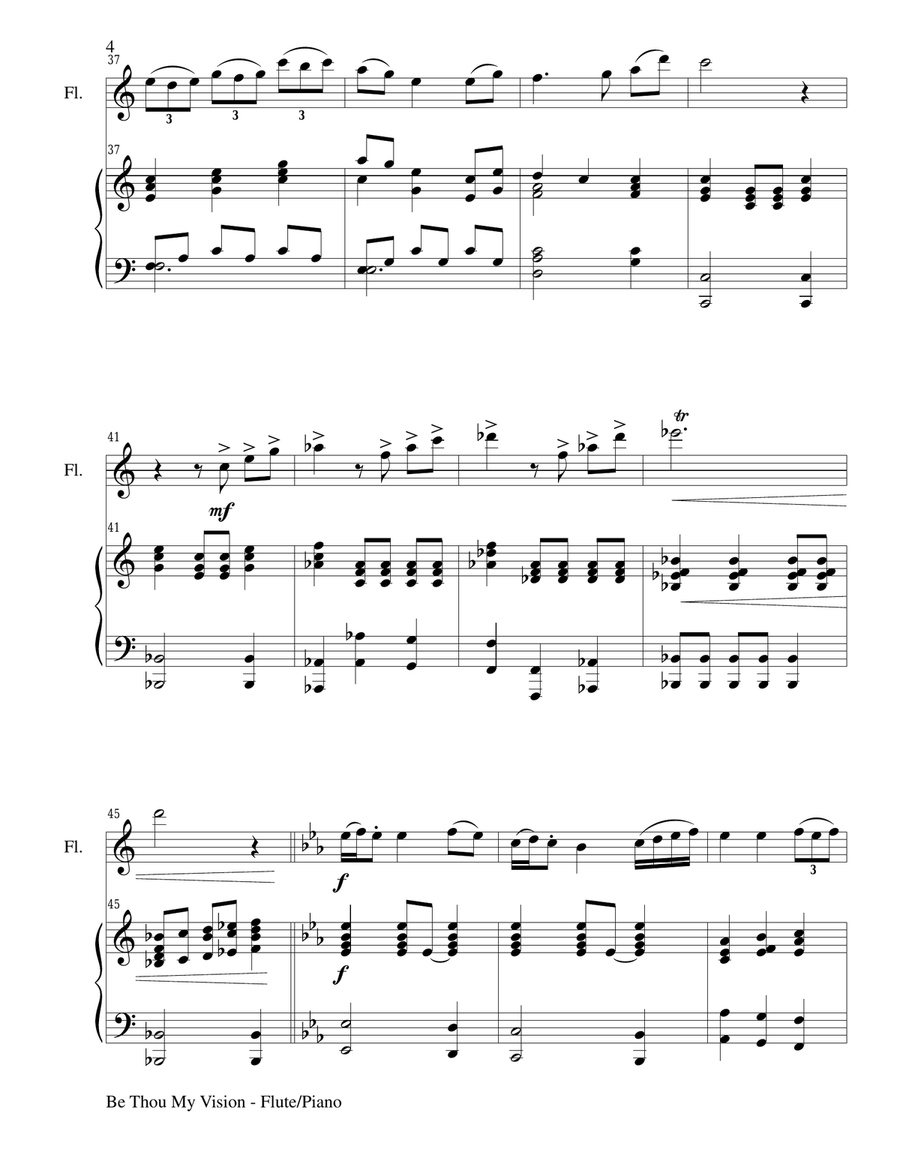 BE THOU MY VISION (Duet – Flute and Piano/Score and Parts)