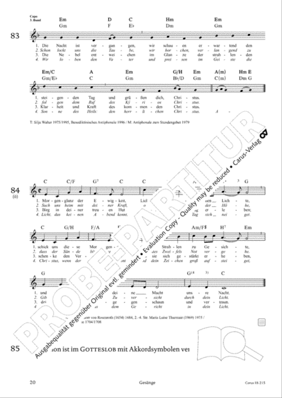 Gitarrenbuch zum Gotteslob Guitar scores gallery preview page 20