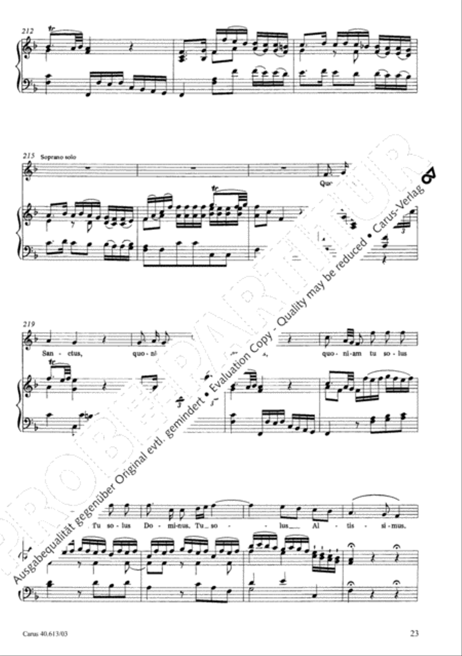 Mass in C (Missa in C) 4-Part scores gallery preview page 24