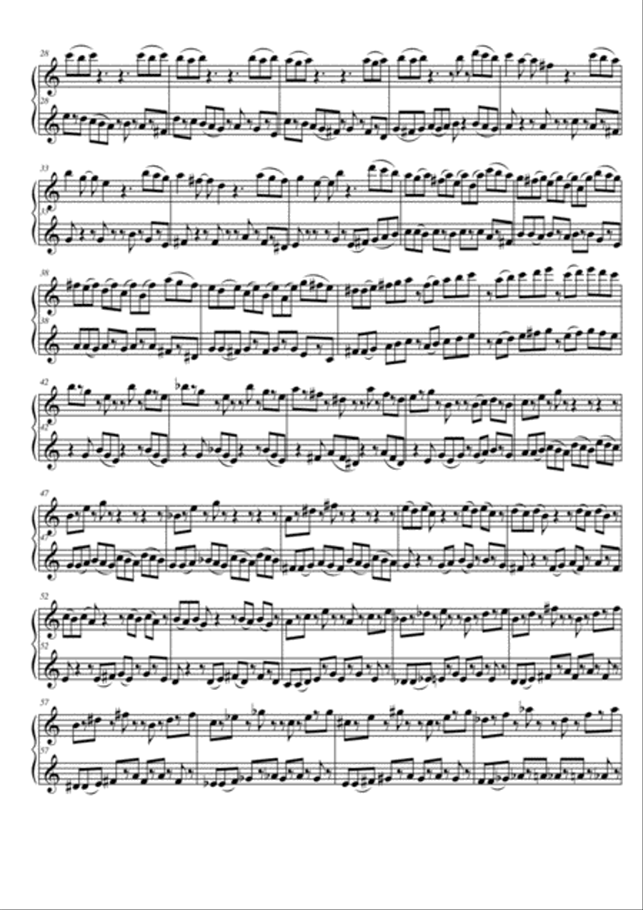 Duo N° 3 Op 27 para dos flautas y cajón (for two flutes and cajon) Flute Duet scores gallery preview page 3