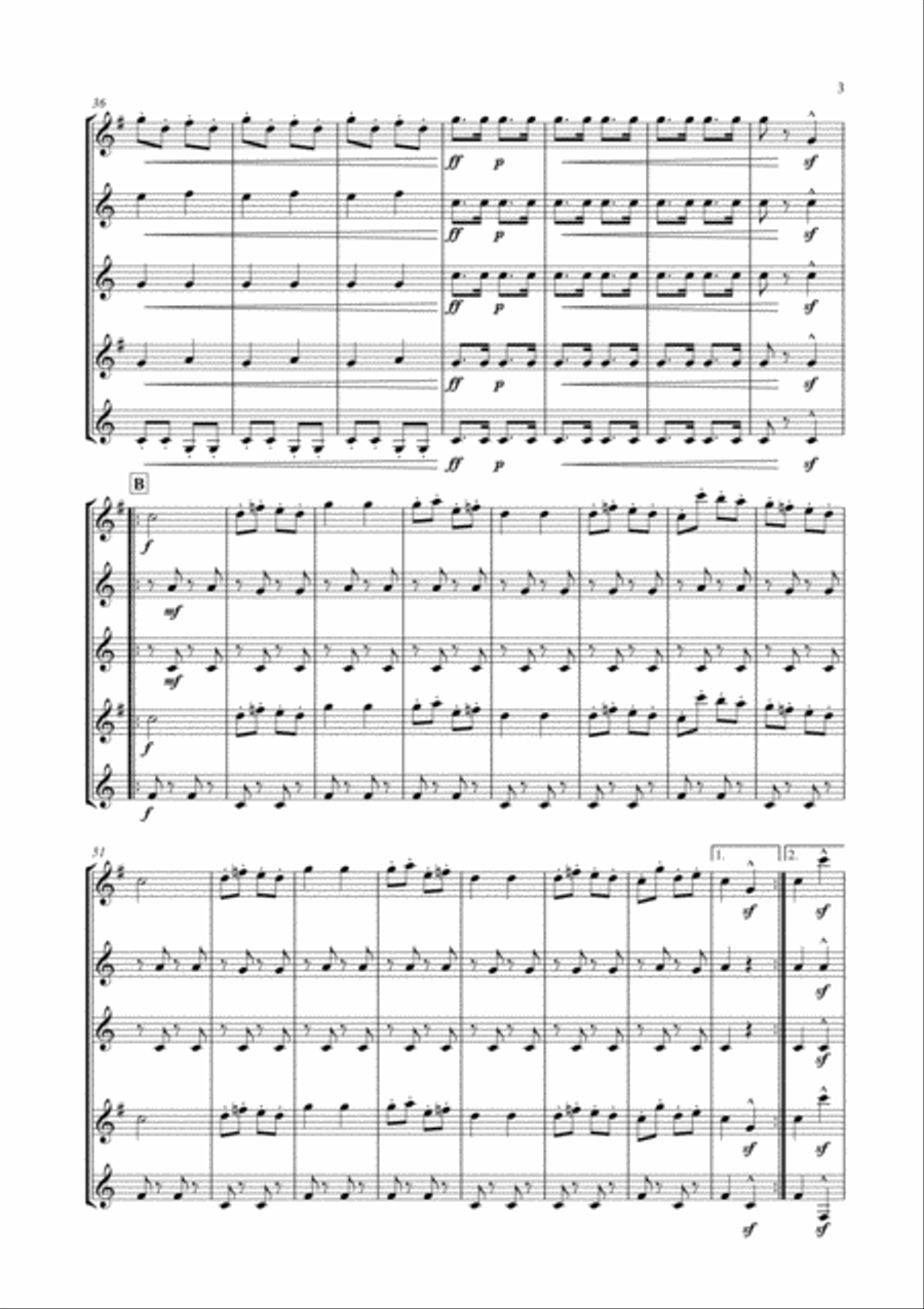 Galop Infernal (Can Can) for Clarinet Choir image number null