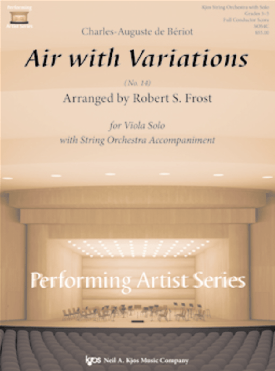 Air with Variations No. 14 for Viola Solo with String Orchestra Accompaniment