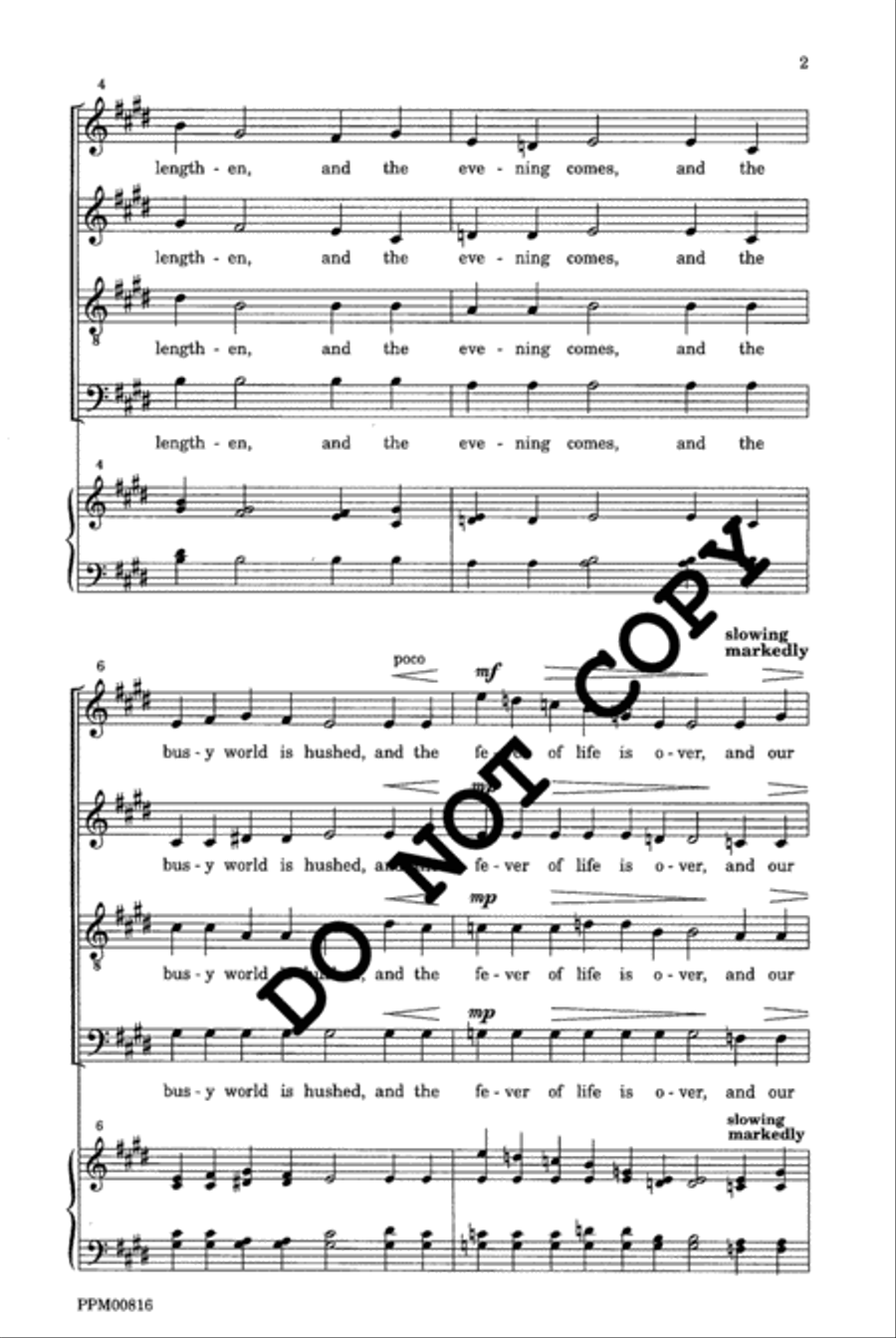 A Prayer for Evening 4-Part scores gallery preview page 4