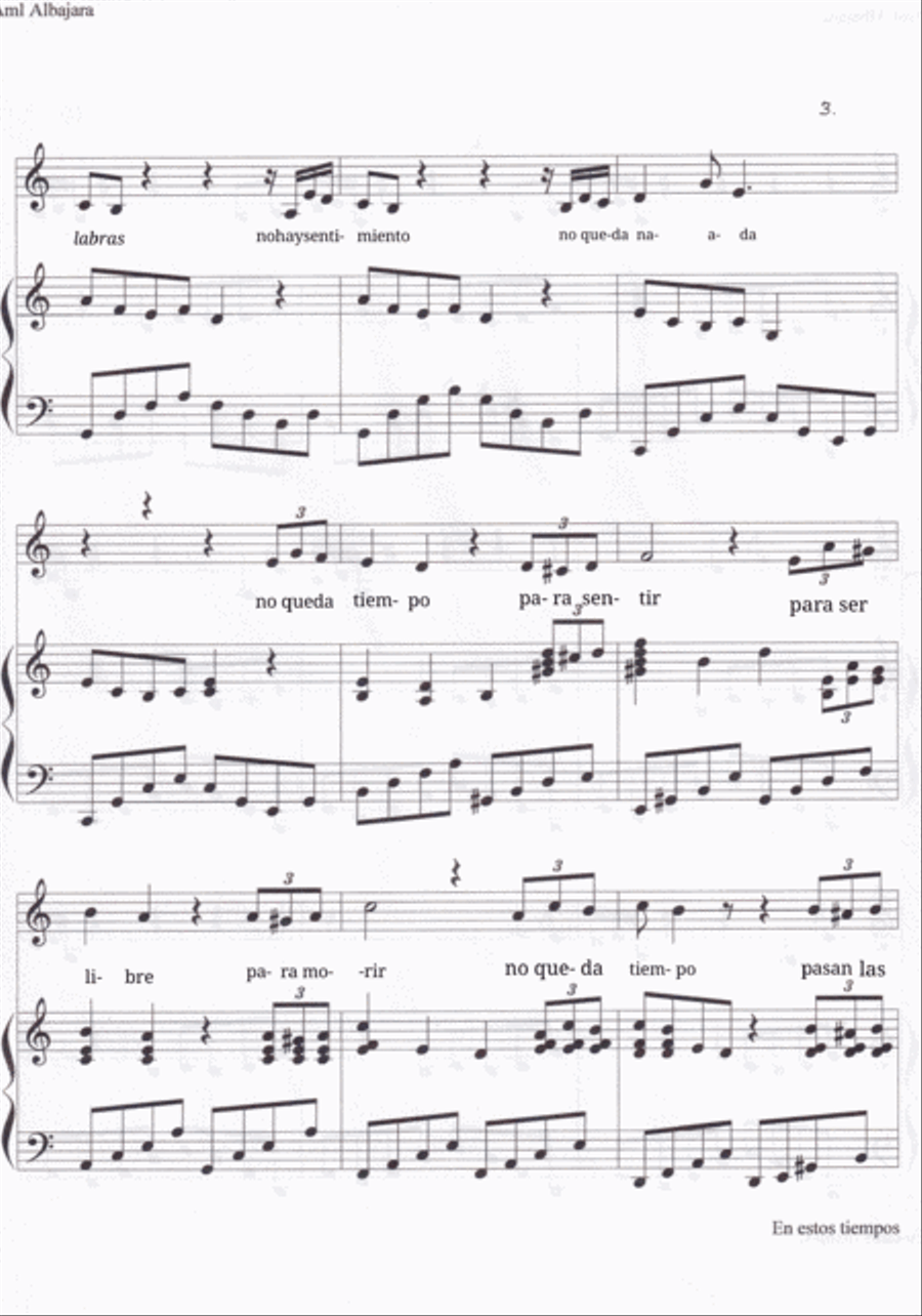 En estos tiempos Voice scores gallery preview page 4