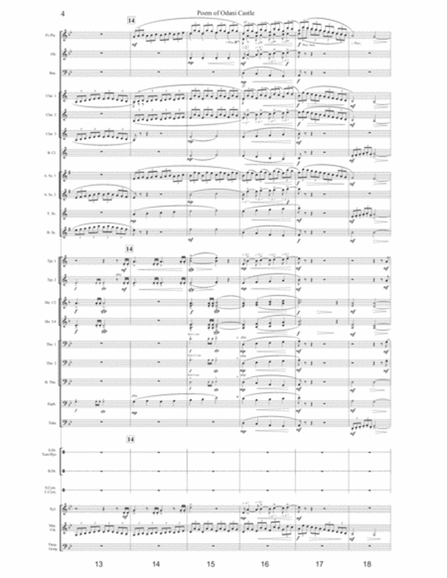 POEM OF ODANI CASTLE [JAPANESE] (concert band - score, parts and license – difficulty: medium) image number null