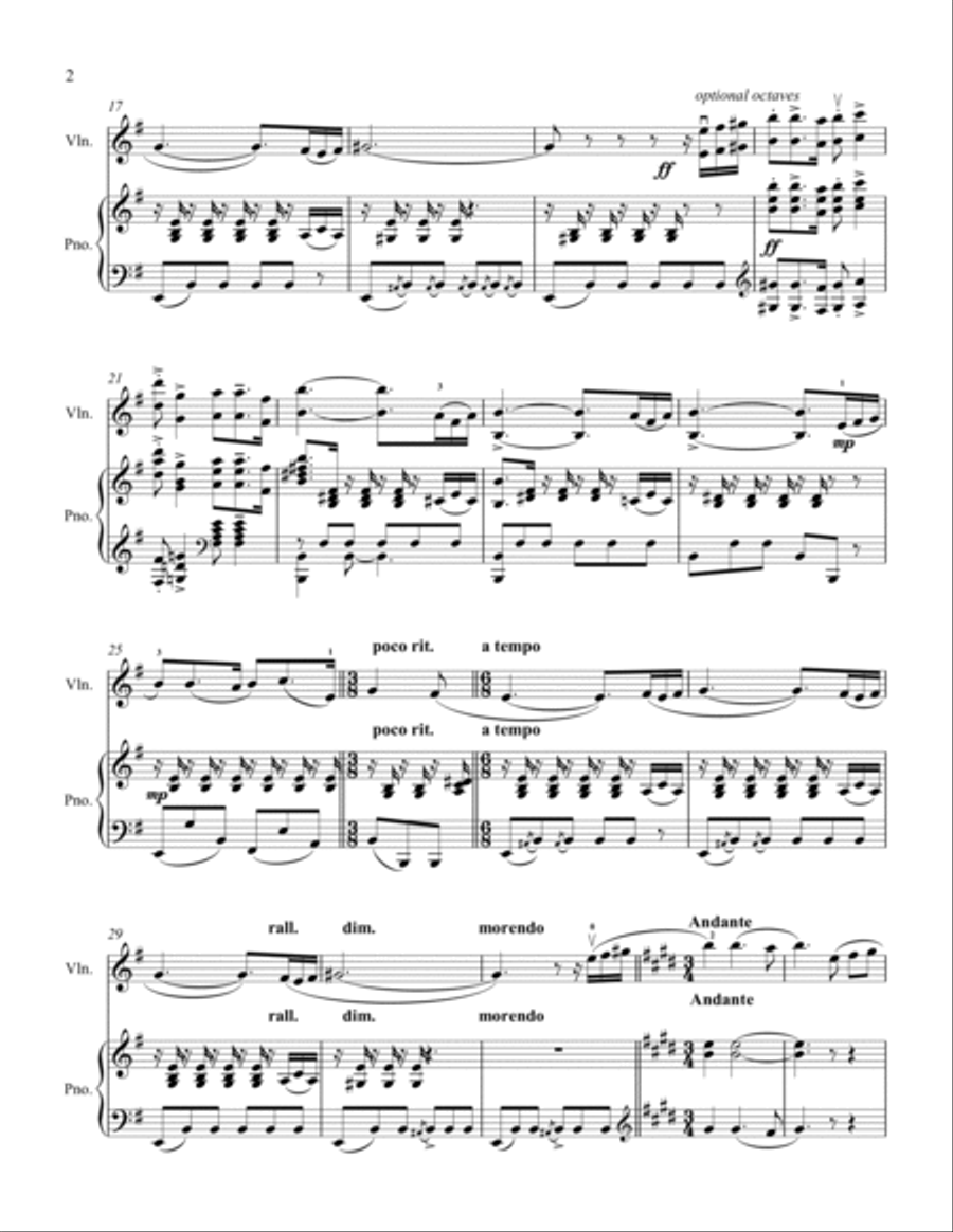 Andaluza Violin Solo scores gallery preview page 4