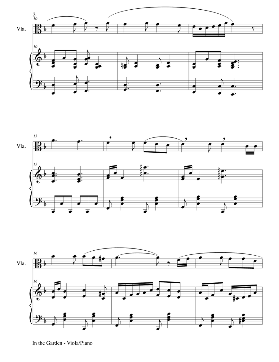 3 INSPIRATIONAL HYMNS, SET II (Duets for Viola & Piano) Piano Accompaniment scores gallery preview page 4