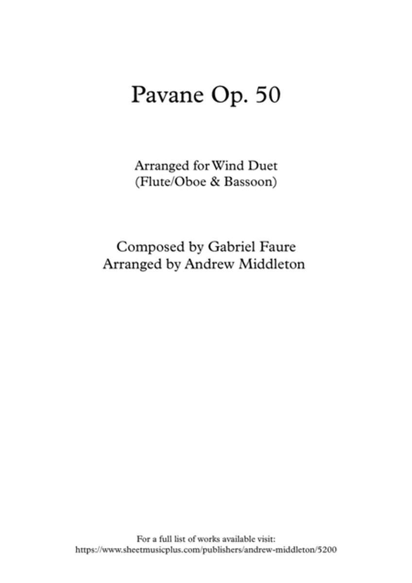Pavane Op. 50 arranged for Flute/Oboe & Bassoon Duet image number null