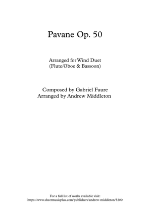 Book cover for Pavane Op. 50 arranged for Flute/Oboe & Bassoon Duet