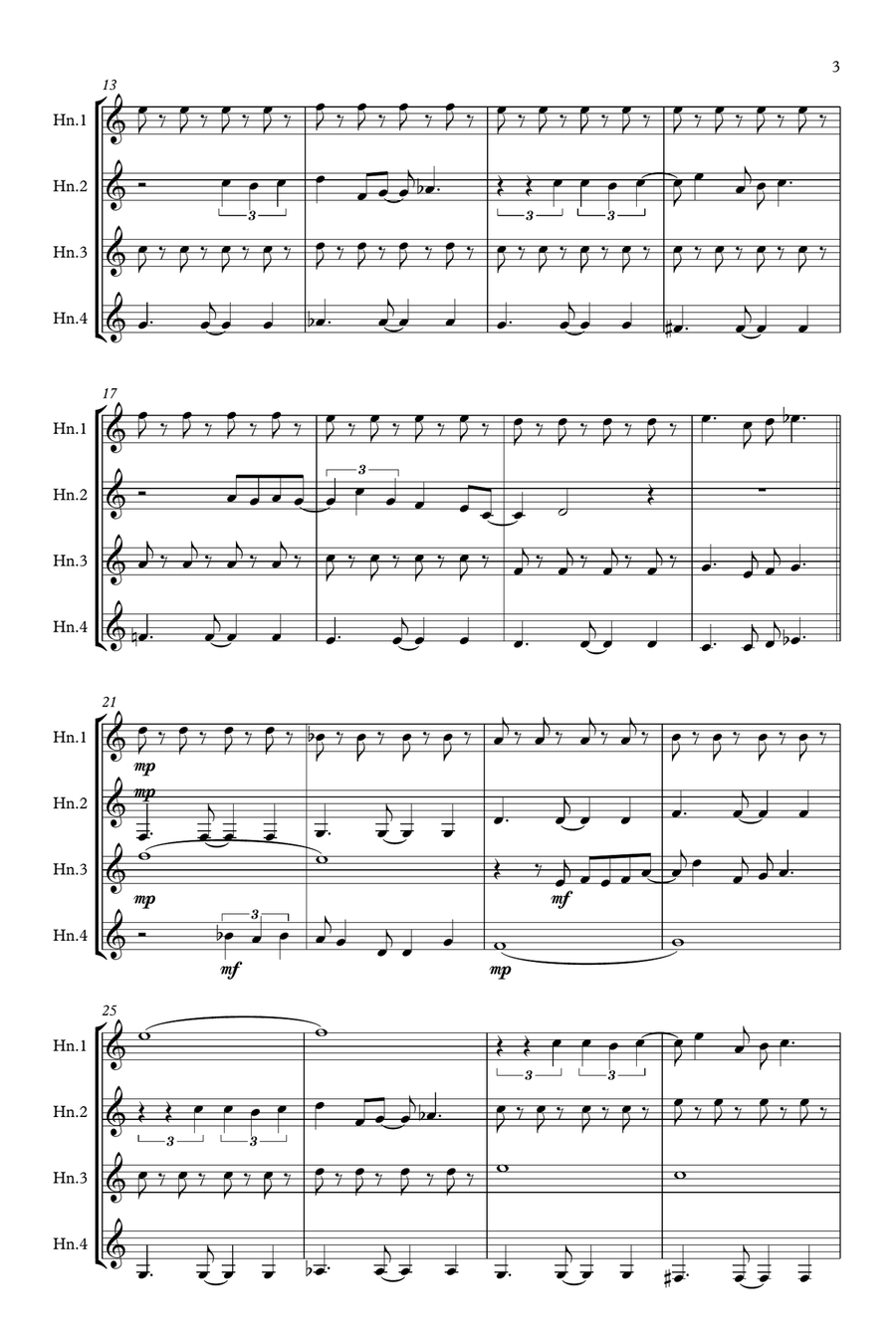 God Only Knows Brass Quartet scores gallery preview page 3