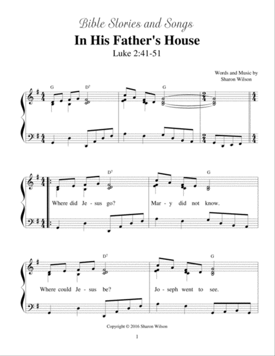 In His Father's House (Bible Stories and Songs) image number null