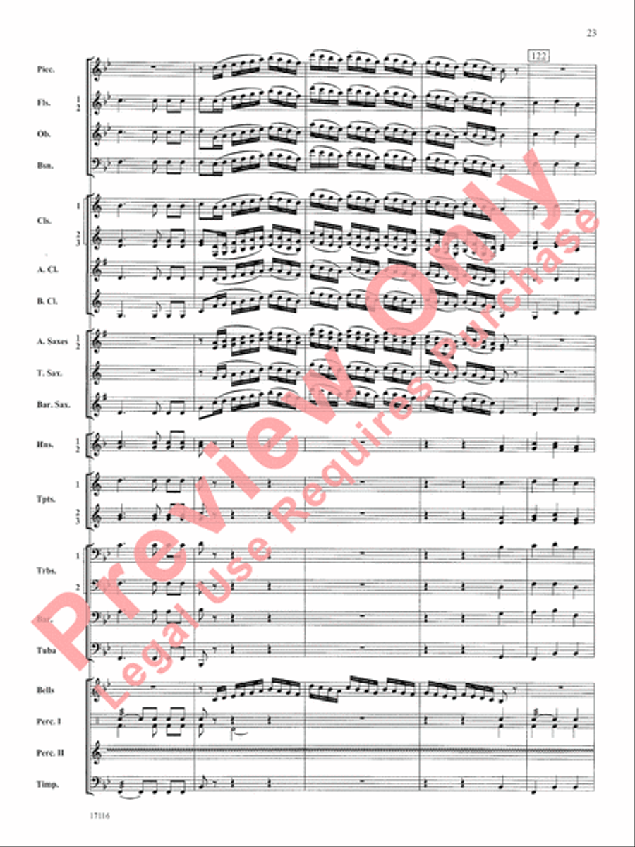 1812 Overture Concert Band scores gallery preview page 24