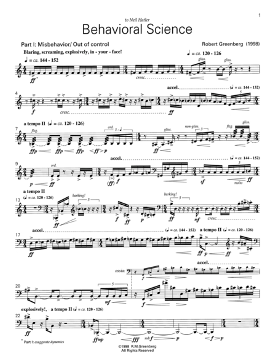 Behavioral Science for trombone solo Trombone Solo scores gallery preview page 8
