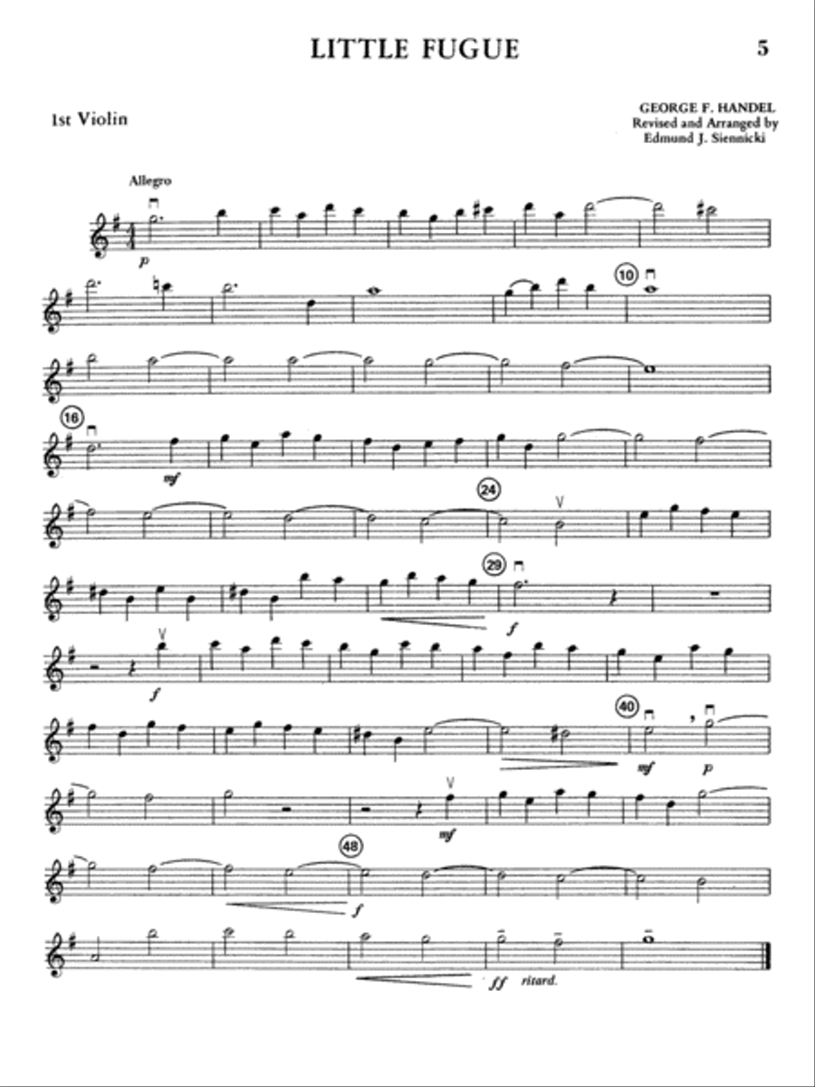 Highland/Etling Violin Quartet Series: Set 1: 1st Violin Violin scores gallery preview page 5