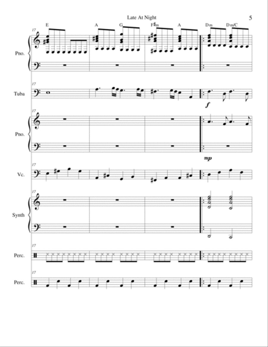 Late At Night Late At Night Tuba scores gallery preview page 5