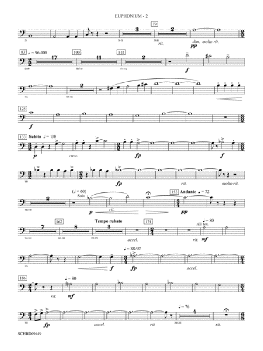 Psalm 46: Baritone B.C. Concert Band scores gallery preview page 2